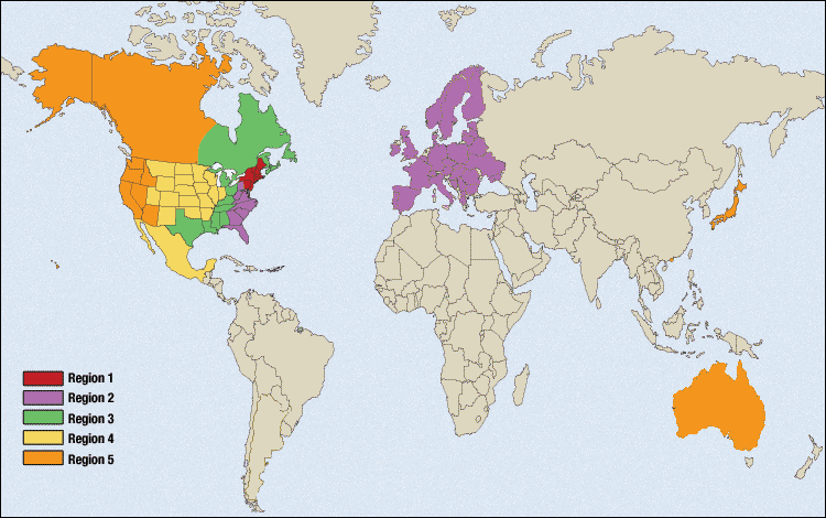 World region map